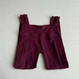 Victoria Secret Burgundy Side Lace Leggings